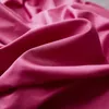 Bedding Sets 2023 Polyester Four Corners With Elastic Band Bed Sheet Bedspread Non-slip Mattress Cover Dustproof Burgundy