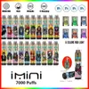 IMINI tornado 7000 Puff 7k Disposable E-cigarettes Features 15ml Vape 0% 2% 3% 5% Rechargeable 850mAh r m vape 7000 puf pufs 7000puffs 9000 9k 12k puffs Cherry France vapers