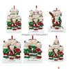 Christmas Decorations Personalized Resin Ornaments Pendant Family Name Blessing Tree Room Drop Delivery Home Garden Festive Party Sup Dhzsu