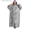 Moletons femininos para dormir, cobertores grandes, vestíveis, roupas combinando para a família, desenhos animados de animais, cosplay, família, cobertores de TV, moletons Sherpa T231024