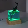 Other Toys 5cm Whale Shark Dolphin Creative Resin Lamp Craft Toys For Children Funny Antistress Marine Animals USB Night Light Kids ToyL231024