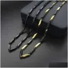 Other Titanium Steel Gold Plated Melon Chain Stainless Necklace Couple Models Elegant Jewelry Necklaces Pendants Otmiu