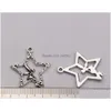 Charms 150st Antiked Sier Alloy Single-Sided Design Star Angel Charm Pendants 25 x 29,5 mm DIY smycken smycken smycken fynd Compo dha78