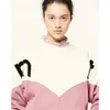 Isabel Marant Women Designer Hoodie Cotton Sweatshirt Round Neck Letter Flocking Printing Casual Color Block Long Sleeve Sweater i m