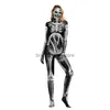 Temadräkt Halloween Costume 3D Zombie Skeleton Frame Rollspelande kostym Cosplay Symbiotic Body Jumpsuit J231024