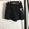 Atletische shorts met driehoekige letterprint Damesmode Casual broek Hoog getailleerde broek Designerbroek