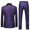Mens Suits Blazers Fashion Casual Boutique Business Wedding Host Flower Color 3 PCS Set Dress Jacket Pants Vest Coat 231023