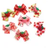 Dog Apparel 50/100PCS Pet Bows Strawberry Pattern Supplies Hiar Accessories Small Hair Rubber Bands