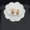 Boucles d'oreilles en perles boucles d'oreilles en forme de coeur en acier titane 18 carats boucles d'oreilles d'amour en or rose pour femme exquise simple mode diamant dame boucles d'oreilles bijoux cadeau