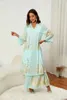 Roupas étnicas Médio Oriente Moda Dubai Vestido Muçulmano Carimbo Impressão Mangas Compridas Lace Applique Party Robe Arábia Saudita Vestidos