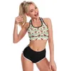 Yoga Outfit Dala Horse Sport Soutien-gorge U Cou Animal Pirnt Beach Sexy Raceback Crop Bras Fitness Renforcé Top pour les filles