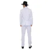 cosplay Eraspooky Retro Movie anni '20 Gangster Giacca da uomo a righe bianche Cosplay Costume di Halloween per abiti da festa per adulticosplay