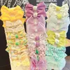 Haaraccessoires Prachtige Mini Strik Elastische Haarband Leuk Voor Meisjes Baby Mode Chouchou Paardenstaart Hoofdbanden Banden