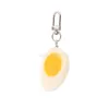 Funny Simulation Egg Food Keychain Keyring For Women Men Gift Creative Boiled Egg Car Key Box Bag Charms Trinket Jewelry