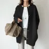 女性のウールブレンド7色のスポット秋のスーパーソフトニットコートはスリムなデザインセンスニッチルーズウールコート女性231023