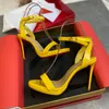 Модельер. Высококачественные женские туфли на красном каблуке. Высокие каблуки. Роскошная кожаная подошва. Сандалии с позолоченным скипетром и бриллиантами. 0-12 см. Вечерние туфли для свадебного платья H0560.