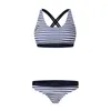 Kvinnors badkläder Kvinnor Bandeau vadderad Push Up Off Shoulder Swimsuit Beachwear Bikini Set Tankini 2023 Baddräkter