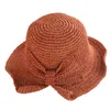 Sombreros de ala ancha Sombreros de cubo Pequeño Bim Split Sombrero de paja para mujer Sombreros de protección solar de verano para mujer Sombrero de cubo con lazo Sombrero para el sol de playa de vacaciones plegable 231023