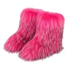 Buty Y2K Winter Snow Bots Outdoor Luksusowe Furry Furry Fur Fashion Buty Womanplush ciepłe buty platformy Bottes 231023