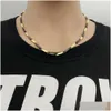 Other Titanium Steel Gold Plated Melon Chain Stainless Necklace Couple Models Elegant Jewelry Necklaces Pendants Otmiu