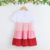 Girl Dresses Baby Girls Dress Children Cute Patchwork Birthday Party Year Clothes Summer Beach Ins Style 30