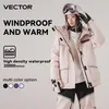 Andere Sportartikel VECTOR Marke Männer Frauen Skijacke Winter Warmer winddichter wasserdichter Skianzug Outdoor-Sport Snowboardmantel Spleißen Doppelplatte 231023