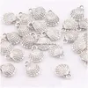 Charms Shell Charm Perles 200Pcs / Lot Vendre Mic 13.1X10Mm Antique Sier Pendentifs Bijoux DIY Bijoux Bijoux Résultats Composants Dhebt