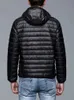 Men's Down Parkas ZAFUL doudoune pour hommes solide fermeture éclair manteaux chauds matelassé à capuche doudoune hiver Streetwear Parkas basique unisexe vêtements d'extérieur nouveau J231024