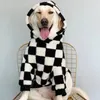 Abbigliamento per cani 50 kg Inverno Felpe con cappuccio per cani di grandi dimensioni Maglione in pile Labrador Golden Retriever Scacchiera Abbigliamento per cani Abbigliamento Abbigliamento per cani di grossa taglia 231023