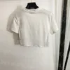 Mulheres recortadas camisetas camisetas de luxo manga curta camisetas letras casual mulher camisas topo