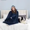 Sleep Lounge da donna 2023 Coperta con maniche Donna Felpa con cappuccio invernale oversize in pile Felpe con cappuccio calde Felpe TV Coperta Donna Felpa con cappuccio Robe Coppia Uomo T231024