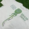 Erkek Tişörtleri 23SS Yaz Moda Markası Beyin Ölü T-Shirts Yüksek Kaliteli Renk Desen Mektubu Baskı Üst Tee Nefes Alabilir Pamuk Kısa Kollu