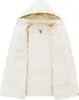 Zimowe wypoczynek na świeżym powietrzu damskie kurtka biała kaczka wiatrówek wiatrówek Parker długą skórzaną czapkę kołnierza ciepłe stylowe klasyczne klasyczne Parma 3pysy