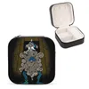 Smyckespåsar En av oss ligger alltid - Door Goblin 80 -talets fantasy Storage Box Portable Pu Leather Organizer Travel