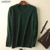 Maglioni da uomo LHZSYY 100% visone cashmere di grandi dimensioni autunno inverno solido scollo a V pullover in maglia casual da uomo manica lunga maglione caldo 231023