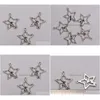 Charms 150st Antiked Sier Alloy Single-Sided Design Star Angel Charm Pendants 25 x 29,5 mm DIY smycken smycken smycken fynd Compo dha78