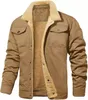 Giacche da uomo Giacca con colletto a pieghe Cappotto Giacche invernali in cotone Uomo Sherpa Trucker Parka militare Verde Cappotti cargo tattici Abbigliamento Cappotti 231023