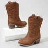 Buty Classic Western Knee High For Girls Premium Quality Slipon Cowboy Long Booties Kids Autumn Heeled Point Toe Brand Botas 231024