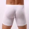 Sous-vêtements longs boxeurs pour hommes sous-vêtements sexy poche de renflement taille basse culotte masculine sport fitness hommes boxershorts coton de haute qualité