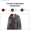 Women's Sleep Lounge Flannel USB Plug Use Electric Blanket Winter Safe Heater Warm Shawl Blanket with Zipper Wearable Portable Body Warmer Blankets T231024