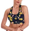 Yoga Outfit Bouquet Floral U Cou Sport Soutien-Gorge Vintage Imprimer Push Up Formation Raceback Crop Bras D'entraînement Haut Sexy Pour Dame