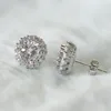 Stud Oorbellen DIWENFU 925 Zilveren Sterling Witte Diamanten Sieraden Oorbel Voor Vrouwen Ronde Bohemen