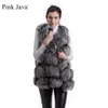 Kvinnors päls faux rosa java 80 kvinnor vinterrock riktig päls väst naturlig gilet modekläder ganuine jacka 231023