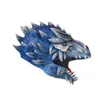 cosplay Eraspooky Horreur Glace Bleu Gelé Dragon Cosplay Masque Légende Médiévale Monstre Latex Masques Halloween Costume Accessoires Headgearcosplay