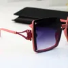 Designerskie okulary przeciwsłoneczne dla kobiet i mężczyzn z metalowymi literami Ans Box Square Koreańska wersja okrągłej twarzy cienkie okulary przeciwsłoneczne anty-ultrafioletowe na imprezę