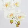 Fleurs décoratives 98CM 9 têtes orchidée en soie Phalaenopsis bricolage mariage Bouquet Floral plantes artificielles faux papillon décor à la maison