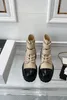 En kaliteli lüks tasarım gerçek deri kadınlar kısa bot kalın taban klasik dikiş dikiş orta buzağı botları up kanal yuvarlak ayak buzağı botları ccity botlar