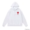 Mens Mulheres Hoodies Amis Designer Moda Primavera Moletons Pulôver Solto Manga Longa Bordado Coração Imprimir Roupas Ama Tops Roupas AGW8