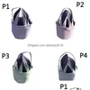 Autres fournitures de fête festive Seersucker Sac de Pâques Mignon Bunny Ears Panier Easters Egg Storage Bucket Outdoor Portable Picnic Tote Dhino