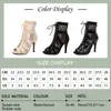 Buty taneczne seksowne kobiety balowe buty taneczne łacińskie czarne wysokie obcasy salsa taneczne sandały siatkowe botki cienki pięta plus rozmiar 34-46 231024